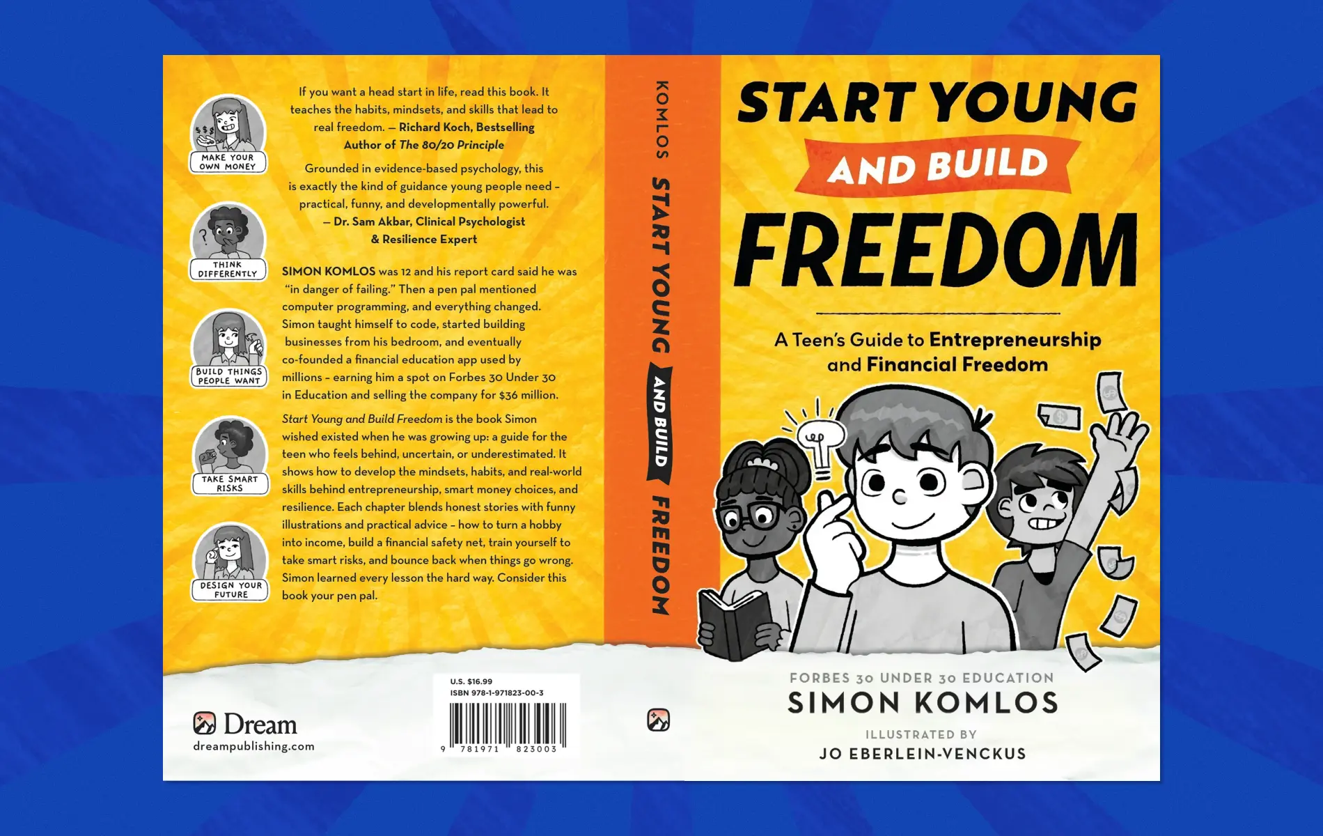 Start Young and Build Freedom — full wraparound cover showing the back cover, spine, and front cover